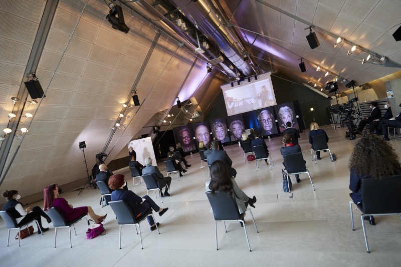 Präsentation der Aufzeichnung "Moderiertes Gespräch" in der KZ-Gedenkstätte Mauthausen