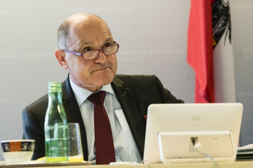 Nationalratspräsident Wolfgang Sobotka (ÖVP) bei seinem Videostatement