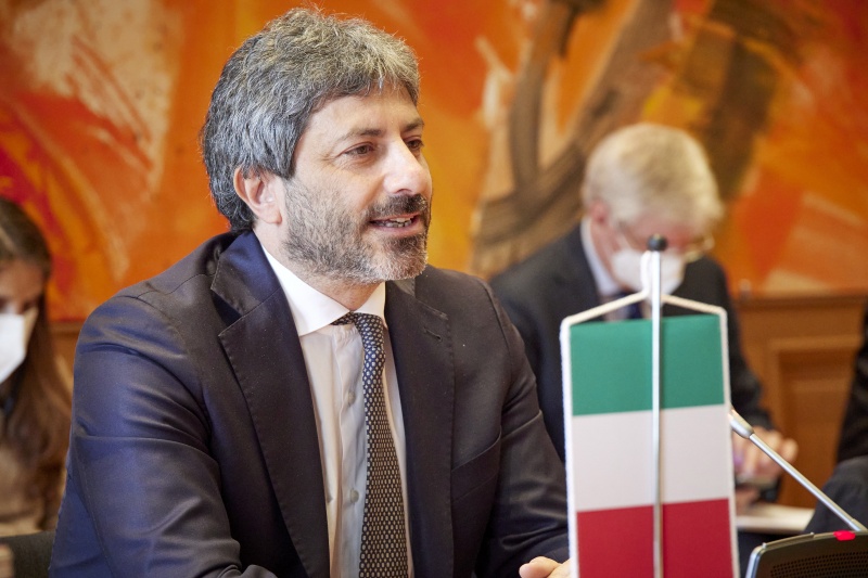 Präsident der Italienischen Abgeordnetenkammer Roberto Fico während der Aussprache