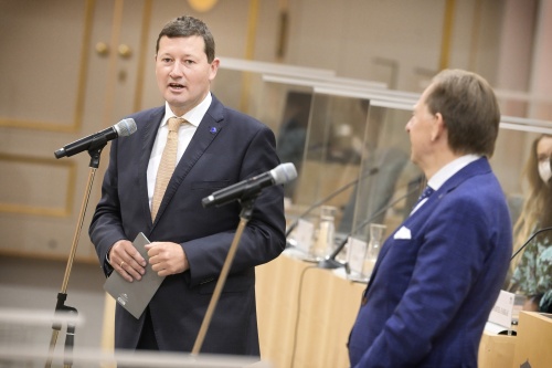 Von links: Leiter der Vertretung der EU Kommission in Österreich Martin Selmayr, Bundesratspräsident Christian Buchmann (ÖVP)
