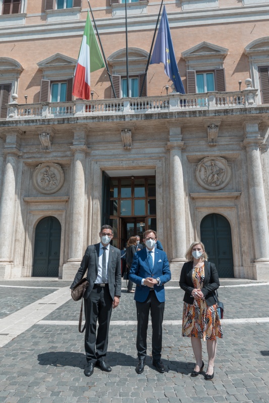 Von rechts: Bundesratsvizepräsidentin Doris Hahn (SPÖ), Bundesratspräsident Christian Buchmann (ÖVP), Bundesratsvizepräsident Peter Raggl (ÖVP)