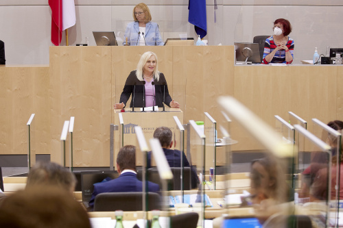 Am Rednerpult EU-Abgeordnete Angelika Winzig (ÖVP)