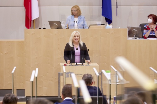 Am Rednerpult EU-Abgeordnete Angelika Winzig (ÖVP)