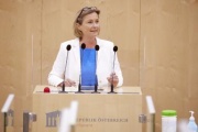 Am Rednerpult EU-Abgeordnete Bettina Vollath (SPÖ)