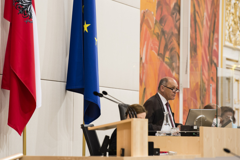 Aktuelle Fragestunde. Am Präsidium: Nationalratspräsident Wolfgang Sobotka (ÖVP)