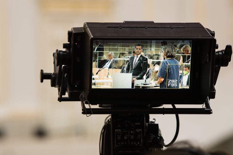 Aktuelle Fragestunde an den Finanzminister. Übertragunstechnik ORF