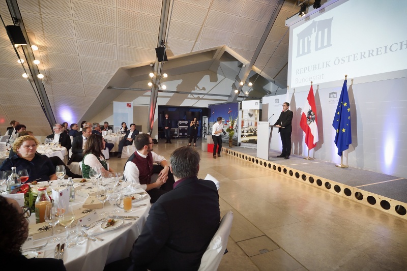 Empfang im Dachfoyer, Ansprache von Bundesratspräsident Peter Raggl (ÖVP)