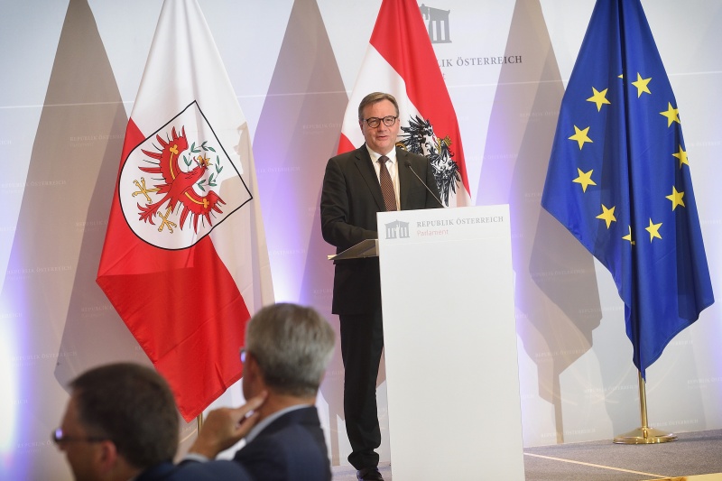 Empfang im Dachfoyer, Ansprache Landeshauptmann Tirol Günther Platter