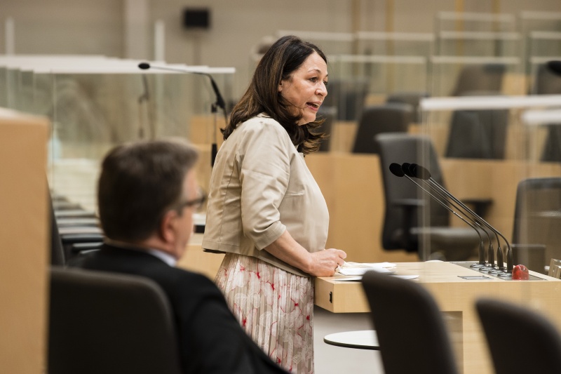Am Rednerpult: Bundesrätin Elisabeth Mattersberger (ÖVP)