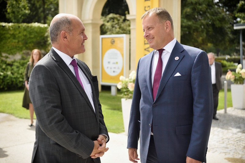 Von links: Nationalratspräsident Wolfgang Sobotka (V), Präsident des slowakischen Nationalrates Boris Kollár