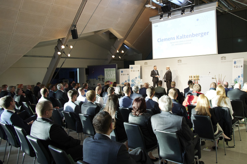 Eröffnungstalk von links: Markus Voglauer ORF Journalist mit Vizepräsident des BVRD.at Clemens Kaltenberger