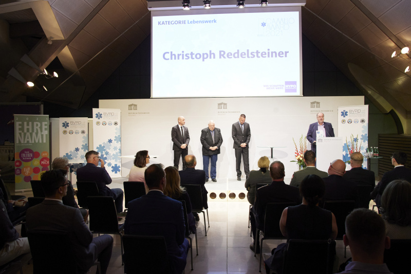 Preis für Lebenswerk an Christoph Redelsteiner FH St. Pölten