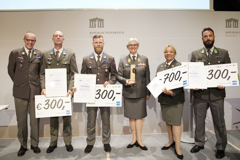 Von links: Christian Führst FAMB Hörsching, Patrick Weitersberger FAMB Hörsching, Johannes Kouba STWM Jagdkomando