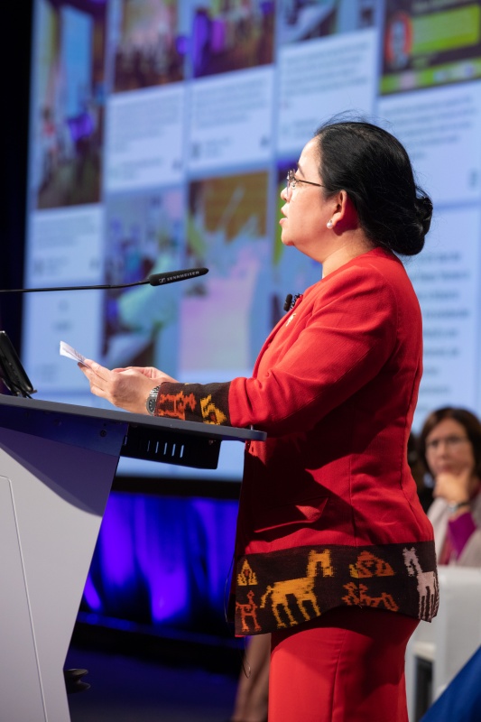 Ms. Puan Maharani, the Speaker of the House of Representatives in Indonesia. Session 1: Women in the pandemic: A tribute to everyday heroes, Motion 1