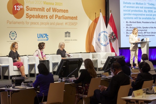 Ms. Lesia Vasylenko, MP from Ukraine and President of the IPU Bureau of Women Parliamentarians - Session 1: Women in the pandemic: A tribute to everyday heroes - Motion 3