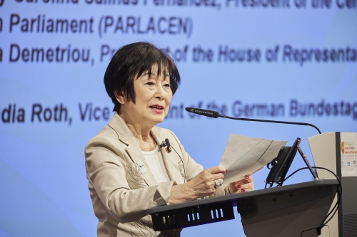 Ms. Akiko Santo, the President of the House of Councillors of Japan - Session 2: Women in the post-pandemic recovery: Preserving achievements, furthering progress