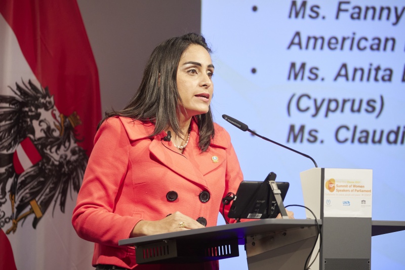 Ms. Fanny Carolina Salinas Fernández, the President of the Central American Parliament - Session 2: Women in the post-pandemic recovery: Preserving achievements, furthering progress