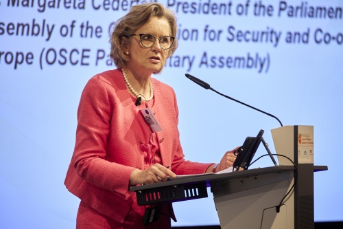 Ms. Margareta Cederfelt, the President of the Parliamentary Assembly of the Organization for Security and Co-operation in Europe - Session 2: Women in the post-pandemic recovery: Preserving achievements, furthering progress