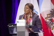 Speaker Ms. Yawa Tsegan (Togo) presents Report from Panel 4 - Closing session