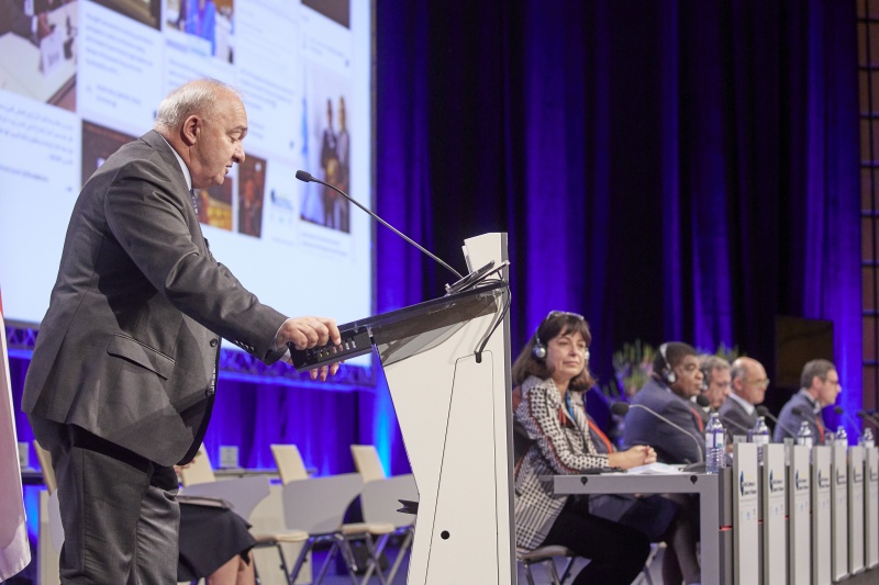 Speaker Alex Kuprecht (Switzerland) presents Report from Panel 2- Closing session