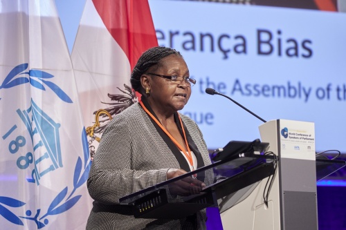 Speaker Esperanca Bias (Mozambique) Presents Report from Panel 3 - Closing session