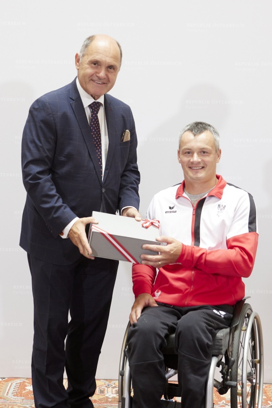 Von links: Nationalratspräsident Wolfgang Sobotka (ÖVP), ÖP Teilnehmer