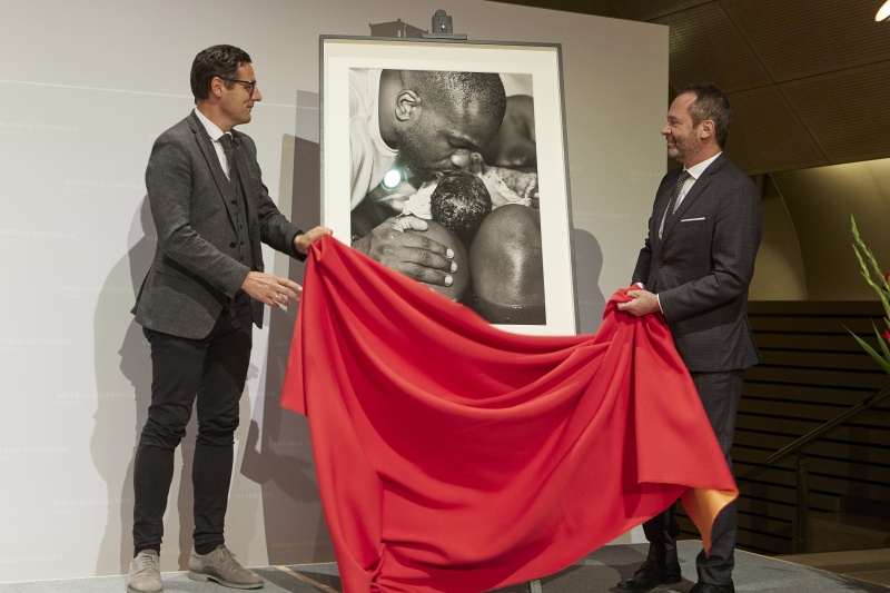 Von links: Bundesratspräsident Peter Raggl (ÖVP), Eric Falt UNESCO Assistant Director General 2010 – 2018, UNESCO New Delhi, India