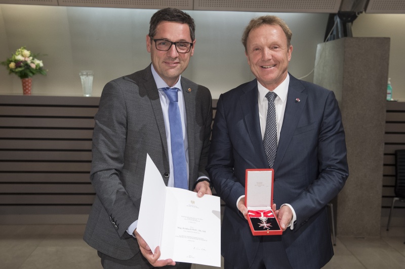 Von links: Bundesratspräsident Peter Raggl (ÖVP), Bundesrat a.D. Reinhard Pisec (FPÖ)