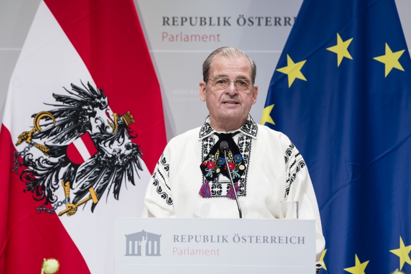 Am Rednerpult: Obmann Thomas Ziegler bei seiner Ansprache