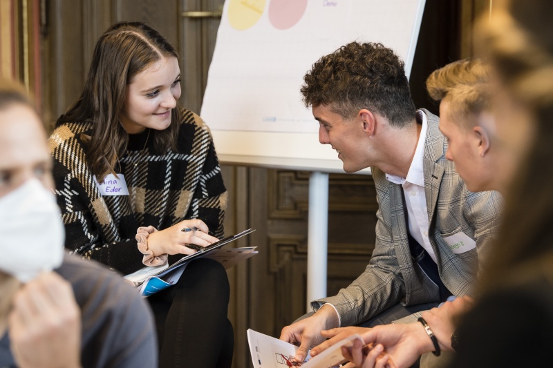 Gruppenarbeit der SchülerInnen