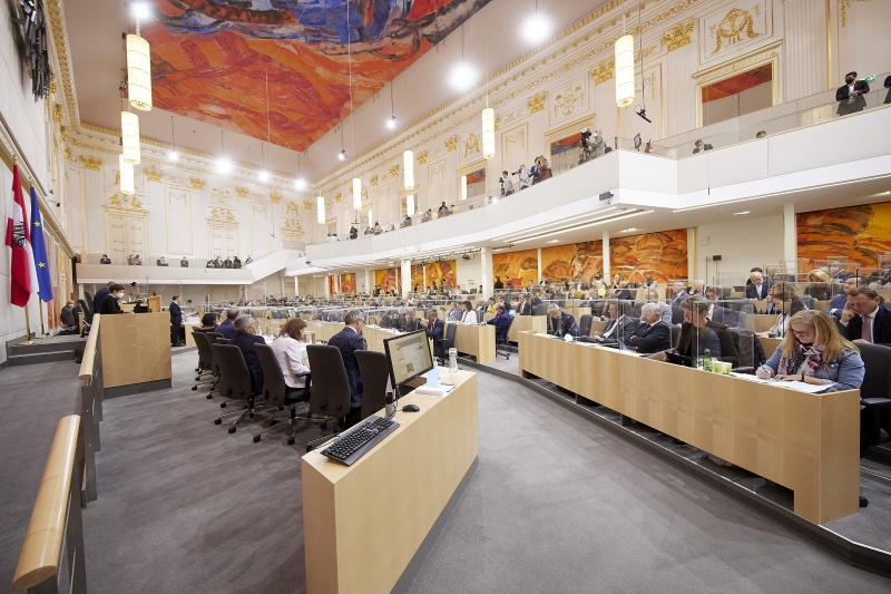 Budgetrede von Finanzminister Gernot Blümel (ÖVP) zum Budget 2022