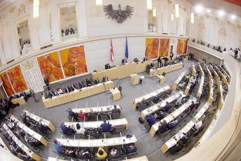 Budgetrede von Finanzminister Gernot Blümel (ÖVP) zum Budget 2022