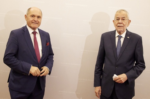 Von links: Nationalratspräsident Wolfgang Sobotka (ÖVP), Bundespräsident Alexander Van der Bellen