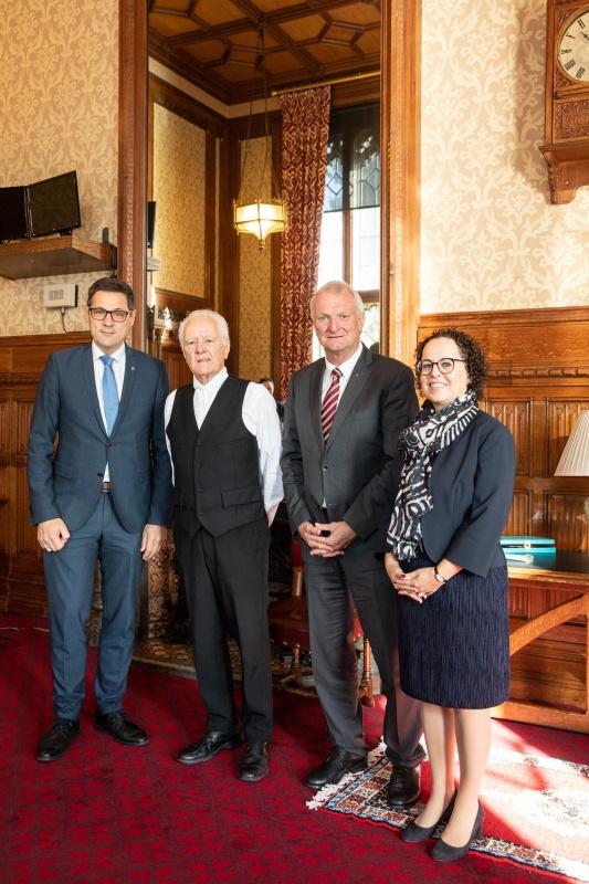 Die PräsidentInnen des Bundesrates beim Speaker des House of Lords im Parlament in London: BRP Peter Raggl, Lord McFall of Alcluith, BRP-Vize Günther Novak, BRP-Vize Christine Schwarz-Fuchs