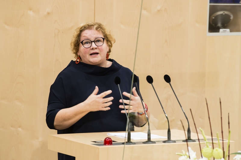 Am Rednerpult: Bundesrätin Korinna Schumann (SPÖ)