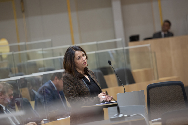 Bundesrätin Elisabeth Mattersberger (ÖVP) am Rednerpult