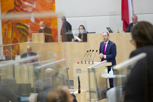Bundesrat Karl-Arthur Arlamovsky (OF) am Rednerpult