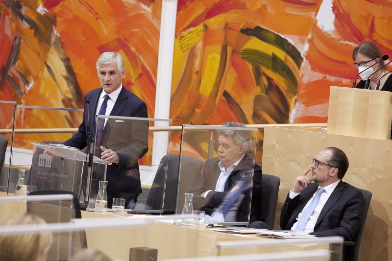 Rede von Außenminister Michael Linhart ÖVP)