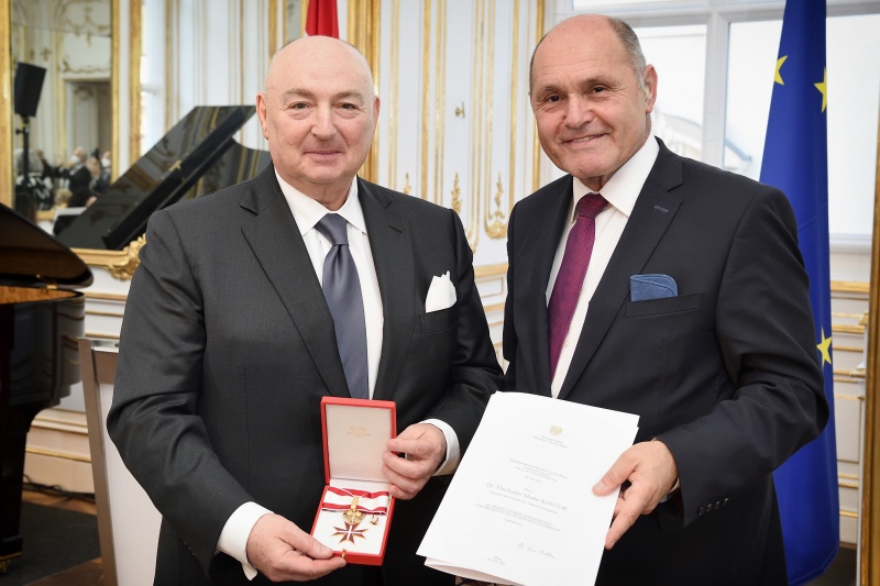 Von links: Präsident des European Jewish Congress Moshe Kantor, Nationalratspräsident Wolfgang Sobotka (ÖVP)