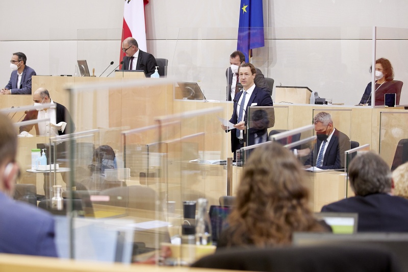 Rede von Finanzminister Gernot Blümel (ÖVP)