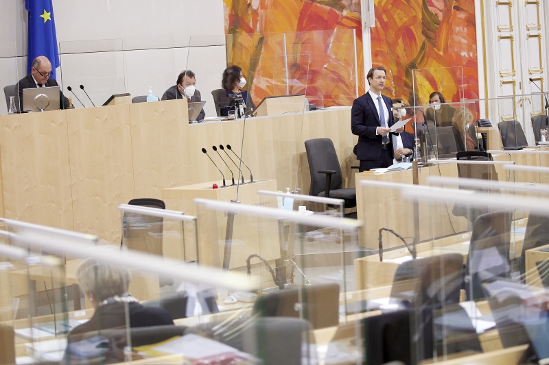 Rede von Finanzminister Gernot Blümel (ÖVP)