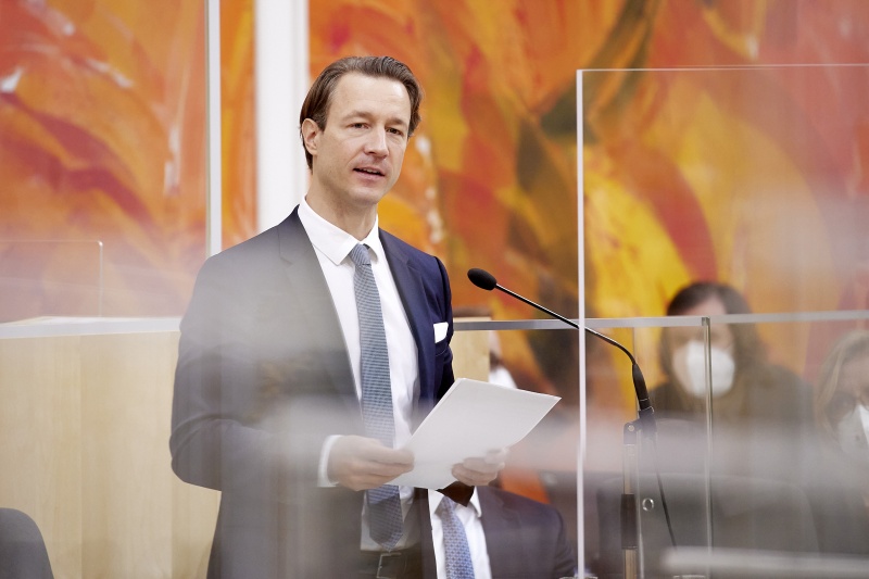 Rede von Finanzminister Gernot Blümel (ÖVP)