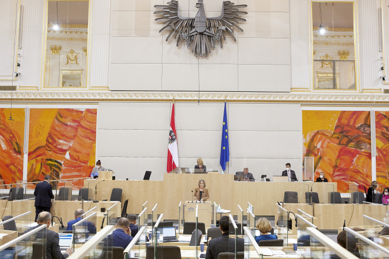 Am Rednerpult Nationalratsabgeordnete Andrea Kuntzl (SPÖ)