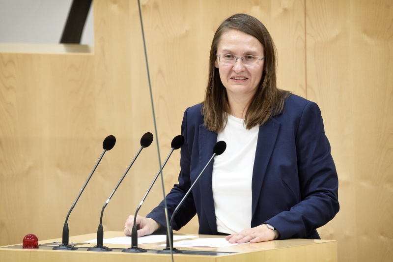 Nationalratsabgeordnete Katharina Werner (NEOS) am Wort