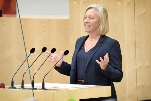 Nationalratsabgeordnete Verena Nussbaum (SPÖ) am Wort