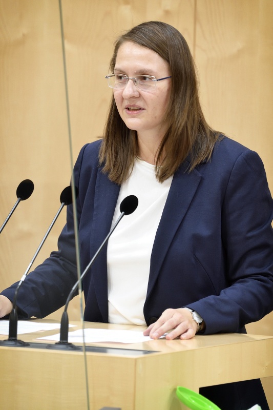 Nationalratsabgeordnete Katharina Werner (NEOS) am Wort