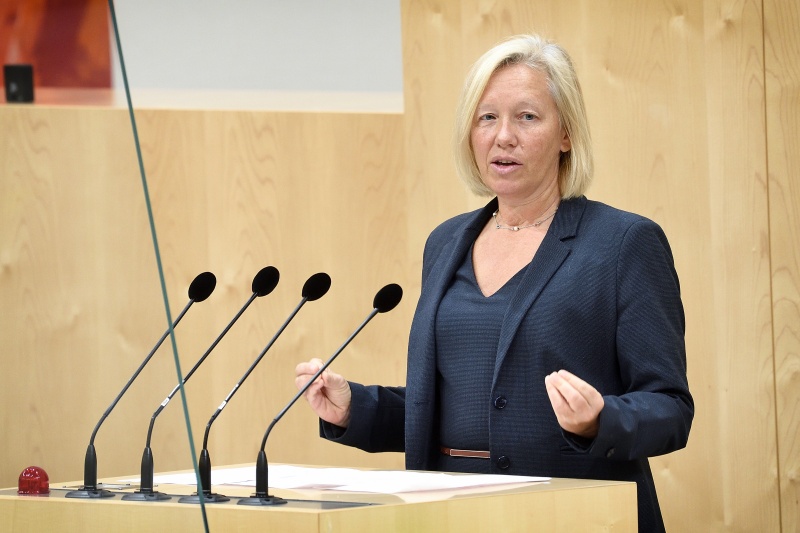 Nationalratsabgeordnete Verena Nussbaum (SPÖ) am Wort