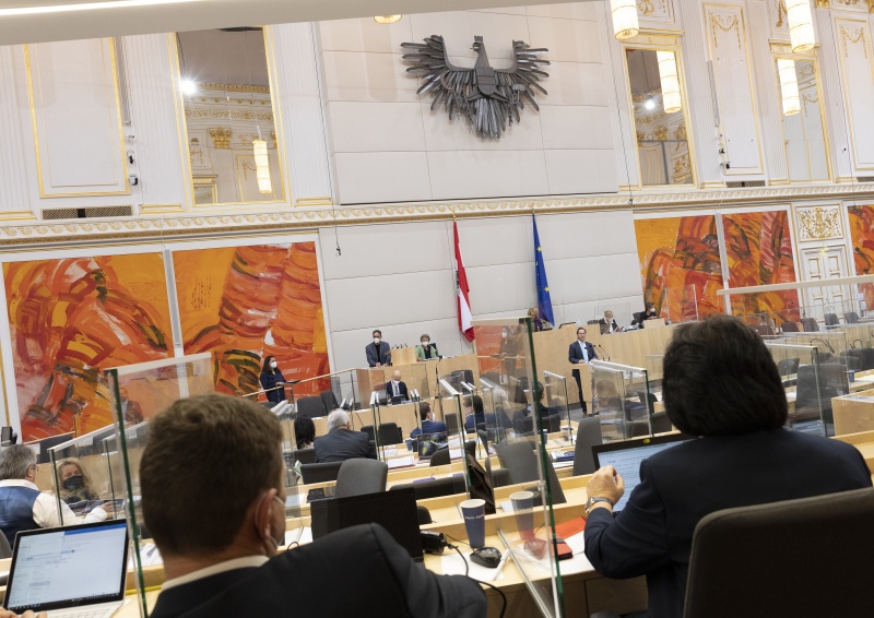 Nationalratsabgeordneter Andreas Minnich (ÖVP) am Rednerpult