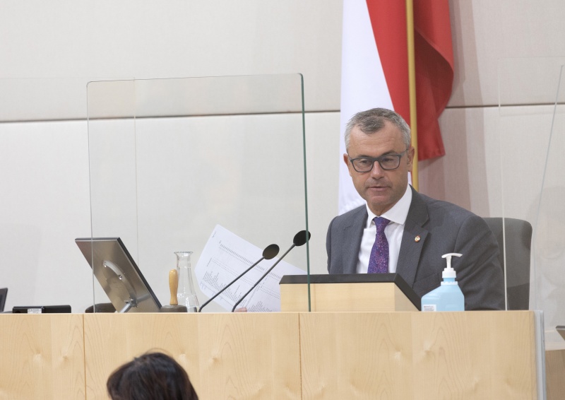 Dritter Nationalratspräsident Norbert Hofer (FPÖ) am Präsidium