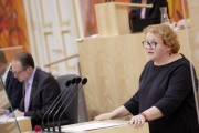 Am Rednerpult Anfrage durch die Vorsitzende der Bundesratsfraktion Korinna Schumann (SPÖ)